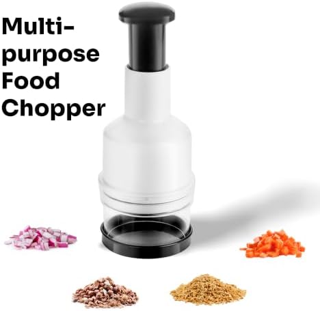 Vegetable Chopper, Manual Food Processor, Hand Push Garlic Onion Cutter, Suitable for Vegetables, Ginger, Fruits, Nuts, Herbs