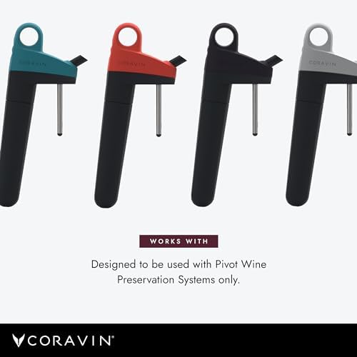 CORAVIN Pivot Aerator For Use, Wine Preservation System Quickly Aerates Your Bottled Red and White Wine, Preserves Wine Freshness, Black