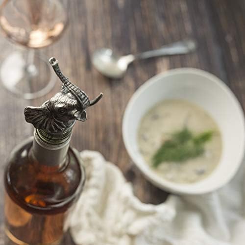 TXOKO Premium Stainless Steel Wine Pourer, Aerator and Decanter - Pour Spout for Red, White and Rose Wine, Liquor and Olive Oil! Gift Box Packaging includes extra stopper.