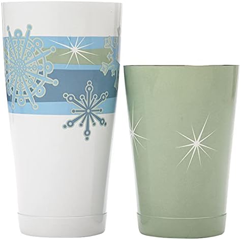 Barfly Holiday Snowflakes Cocktail Shaker Tin Set