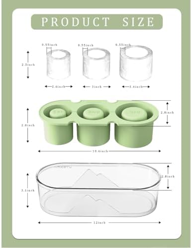 2PC Silicone Ice Mold for Stanley Cup 30 40oz, Tumbler Ice Maker