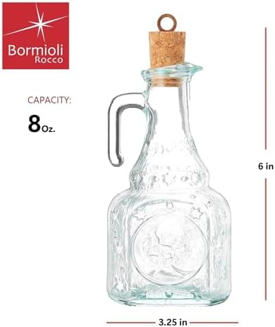Bormioli Rocco Country Home Helios Oil Bottle, 8-Ounce