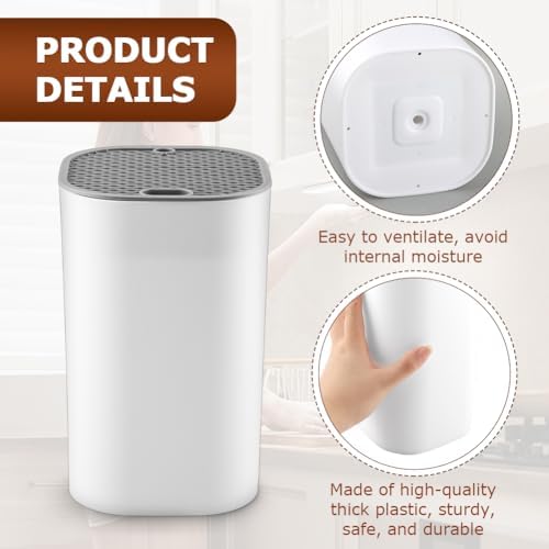 1 Kitchen Knife Block with 1 knife sharpener, Kni-fe Block without Knives, Large Volume Detachable Kni-fe Holder with Scissors Slot, Easy to Clean(COLOR:as shown)