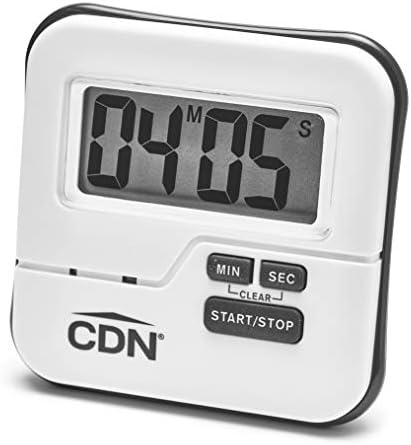 CDN Waterproof Kitchen Timer | Big Digital Display | 90-Second Loud Alarm with Flashing Light | Shatterproof & Steamproof | Magnet & Stand Mount | Ideal for Chefs | TMW1
