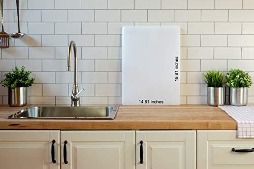 Thick White Plastic Cutting Board 20 x 15 Inch, Heavy 1" HDPP Poly for Restaurants with NSF Stamp, Large Size, 10 lb Weight