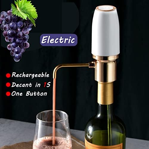 Electric Wine Aerator Decanter Pourer Automatic Dispenser with USB Rechargeable for Wine Lovers