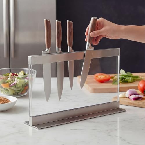 THMINS Acrylic Magnetic Knife Holder, Transparent Magnetic Knife Block