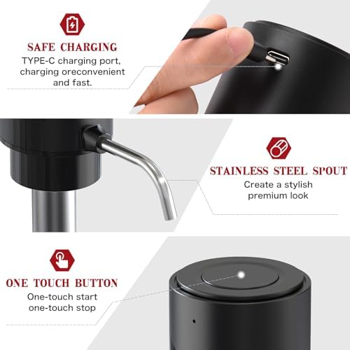 BLUBYEES Electric Wine Aerator and Automatic Wine Dispenser