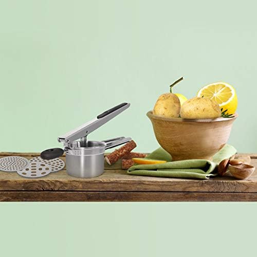 Generic AMAZINGCATS Stainless Steel Potato Ricer, Potato Masher, Potato Press with Anti-Slide Handle, Baby Food Potato Ricer, Ricer Kitchen Tool for Vegetable and Fruit.