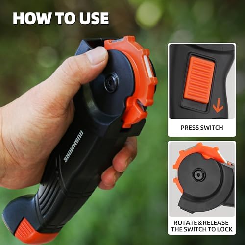 Rushmore 6-in-1 Garden Tool & Knife Sharpener – Carbide & Ceramic Blades for Pruners, Scissors, Axes, Machetes, Hedge Shears & Lawn Mower Blades – Repairs, Hones & Maintains Edges