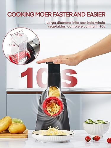 Electric Cheese Grater Salad Maker, Cheese Shredder for Home Kitchen Use