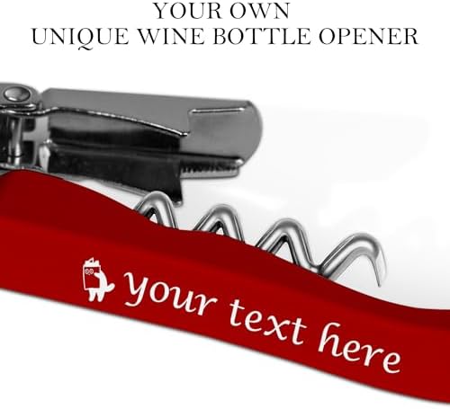Custom Wine Bottle Opener, Stainless Steel Wine Key Corkscrew w/Foil Cutter
