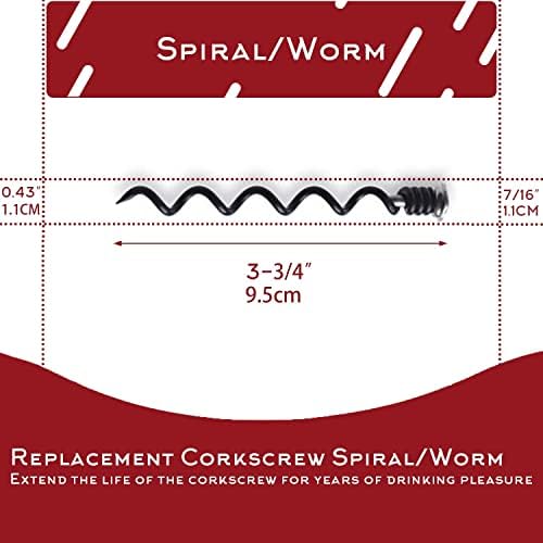 Best 4 Pack Replacement Corkscrew Spiral/Worm for KAYCROWN and BestUtensils Wine Opener