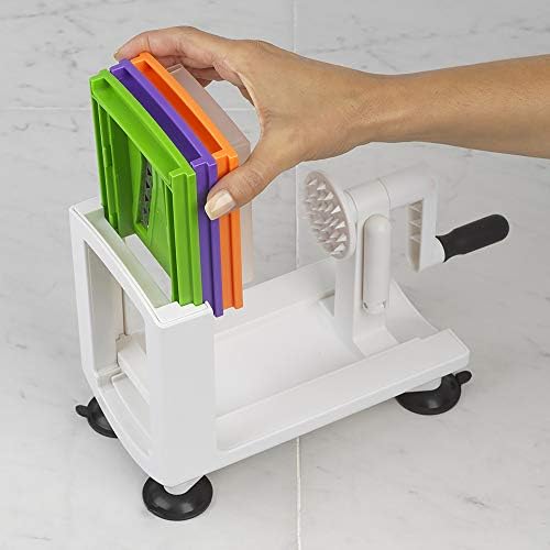 Goodcook 10806 Veggie Spiralizer with interchangeable blades, 6", White