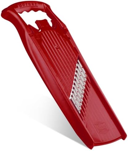Börner by Reston Lloyd Wave-Waffle Power Line • Crinkle Cut/Spirelli Vegetable Slicer • Slicer for Wave Waffle Cut Style • Multiple Thickness Options • Made in Germany, Red