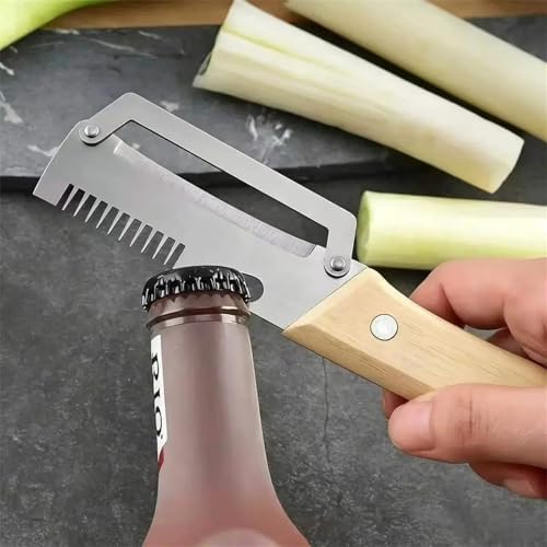 Elite Peeler, Gourmet Knives and Cutlery Set, 2-Pack Multi-functional Vegetable Peeler for Kitchen, 2.5 Mm Stainless Steel Peeler, 3-in-1 Scallion Shredder & Peeler-Stainless Steel, Multi-tool