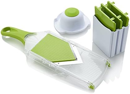 V-Blade Mandoline Slicer - Light, Compact, Easy to Use & Clean - Vegetable Slicer - French Fry Cutter - Potato Chip Slicer - Julienne Tool - Plus FREE Recipe eBook