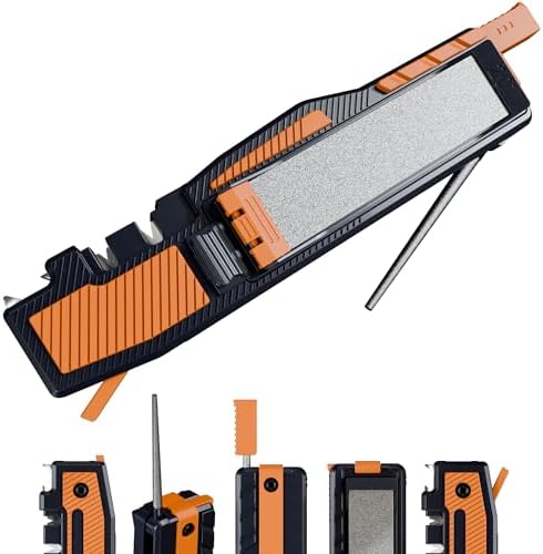 Orange Ninja Pocket Field Knife Sharpener – Portable 6-in-1 Sharpening Kit