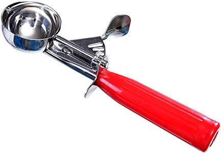 Cookie Scoop Set of 3 With Plastic Handle, Ice Cream Scoop with Trigger, Size Large（2.49 Inch）- Medium（1.97 Inch）- Small（1.58 Inch） Size Polishing 18/8 Stainless Steel Cupcake Scoop