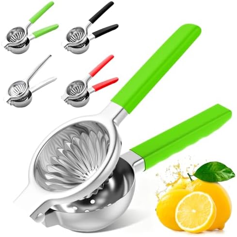 Lemon Squeezer Extra Large, Lemon Squeezer Juicer Stainless Steel, Heavy Duty Manual Citrus Juicer Hand Press, Kitchen Tools Lime Squeezer Bar Tool, Easy to Clean Metal Lemon Hand Press