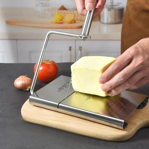 Stainless steel cheese slicer with 5high strength steel wire cheese cutters