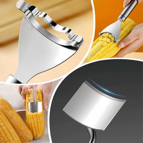 3 Pack Corn Peeler for Corn on the Cob, Stripper, Remover and Holders