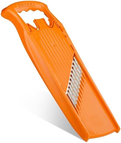 Börner by Reston Lloyd Wave-Waffle Power Line • Crinkle Cut/Spirelli Vegetable Slicer • Slicer for Wave Waffle Cut Style • Multiple Thickness Options • Made in Germany, Orange