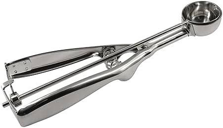 R&M Stainless Steel Cookie Dough Scoop 1.25" Diameter – Mini Portion Scoop for Cookies, Ice Cream & Frozen