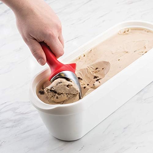 Tovolo Tilt Up Ice Cream Scoop, Ergonomic Handle, Dishwasher Safe, White, 1 EA (80-5217)