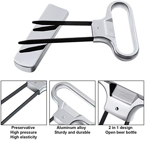 Boao 2 Pack Two Prong Wine Opener Cork Puller with Cover, 2