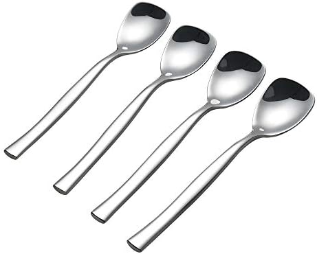Stainless Steel Ice Cream Spoons, Dessert Spoons Set, 6 Pieces