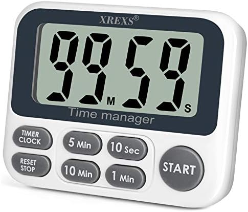 XREXS Digital Kitchen Timer, Magnetic Countdown Up Cooking Timer