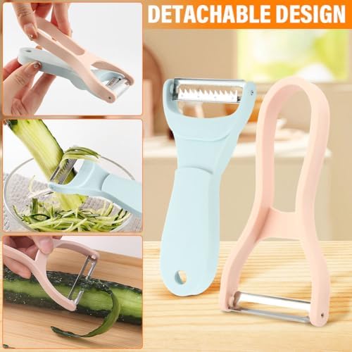 Safe Mandoline Slicer for Kitchen, Potato Slicer Cucumber Slicers with Peeler, Thickness Adjustable Vegetable Food Slicers, Vertical Kitchen Faster Cutter Artifact