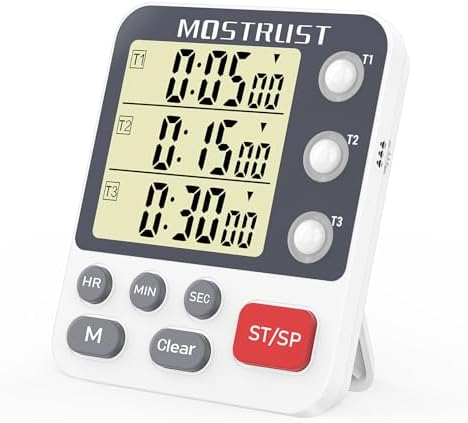 Digital Dual Kitchen Timer, Multiple Channels Countdown Timer