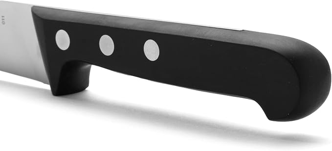Arcos Kitchen Knife 6 Inch Nitrum Stainless Steel and 150 mm blade. Professional Utilty Knife. Ergonomic Polyoxymethylene POM Handle. Series Universal. Color Black