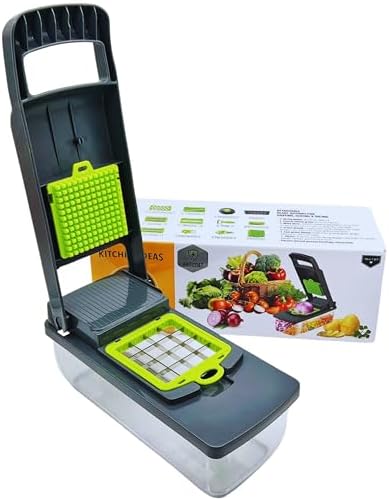 Vegetable Chopper - Spiralizer Vegetable Slicer - Onion Chopper with Container - Pro Food Chopper - Slicer Dicer Cutter
