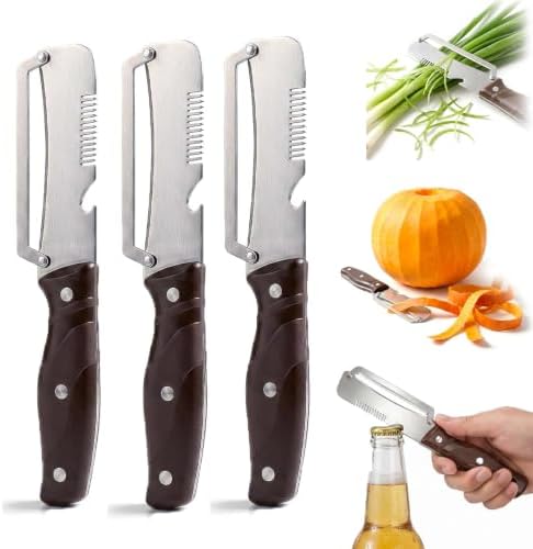 Multi-Functional Vegetable Peelers for Kitchen, 2026 New Handheld Peeler, Ultra-Sharp Stainless Steel Blade with Bottle Opener, For Potato, Pumpkin, Veggie or Fruits Peeler (3PC)