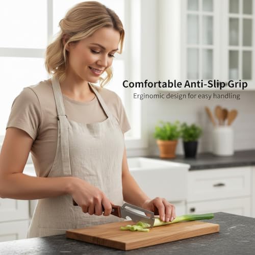 Premium Stainless Steel Vegetable Peeler Multifunctional Kitchen Peeler for Potato Carrot Fruit Veggie with Wooden Handle Sharp Swivel Blade Non-Slip Easy Peeling (2 Pcs)