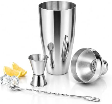 24oz Cocktail Shaker Set - Professional 316 Stainless Steel Bar Kit