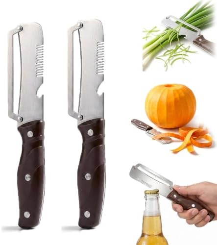 Multi-Functional Vegetable Peelers for Kitchen, 2026 New Handheld Peeler, Ultra-Sharp Stainless Steel Blade with Bottle Opener, For Potato, Pumpkin, Veggie or Fruits Peeler (2PC)