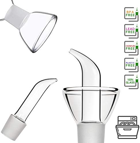 8oz/240ml Glass All-Purpose Cruet, Glass Oil Decanter and Cruet for Kitchen and BBQ