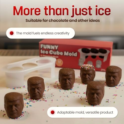 Funny Face Ice Cube Tray – 3-Cavity Food-Grade Silicone Mold with Lids, BPA-Free, Easy Release, Dishwasher-Safe — 3D Head-Shaped Ice for Iced Coffee, Juices & Mocktails