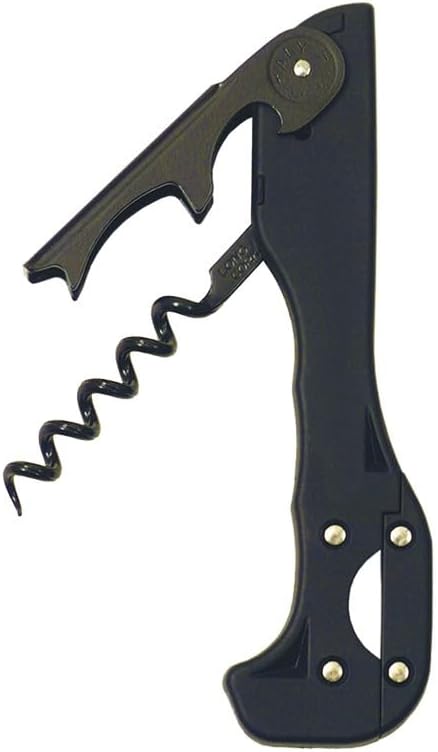 Boomerang Two-step Soft-touch Corkscrew, Black