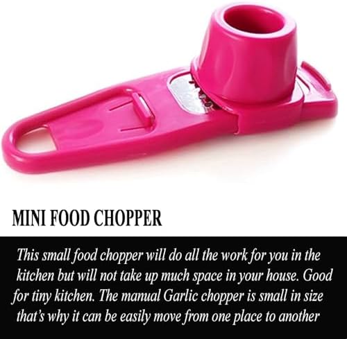 Angel's Peel Lounge Multipurpose Garlic Mincer and Garlic Crusher - Easy Squeeze Clean Garlic Press, Dishwasher Safe Sturdy Tool Compact and Portable Design for Extracts More Paste Per Clove - Pink