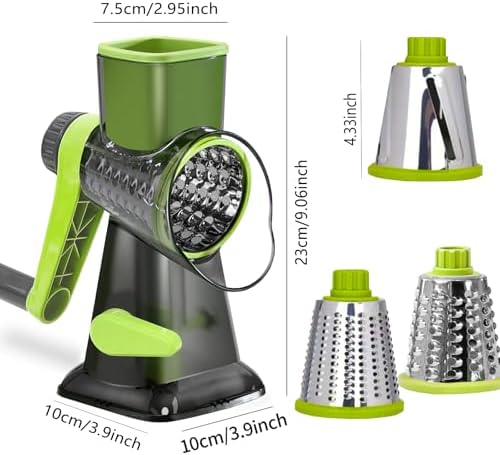 Dachenus Cheese Grater Rotary Cheese Grater,Versatile Cheese Shredder