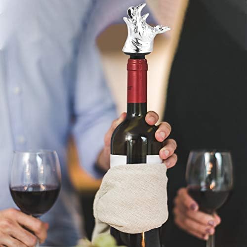 Zinc Alloy Rhino Head Bottle Stopper Wine Pourer for Oktoberfest