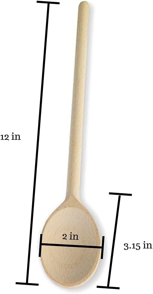 12 Inch Wooden Spoons for Cooking - Set of 12 Premium Wood Utensil Set - Durable Wooden Spoons for Culinary Needs - Ideal Kitchen Essentials