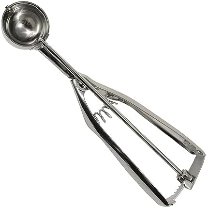 R&M Stainless Steel Cookie Dough Scoop 1.25" Diameter – Mini Portion Scoop for Cookies, Ice Cream & Frozen