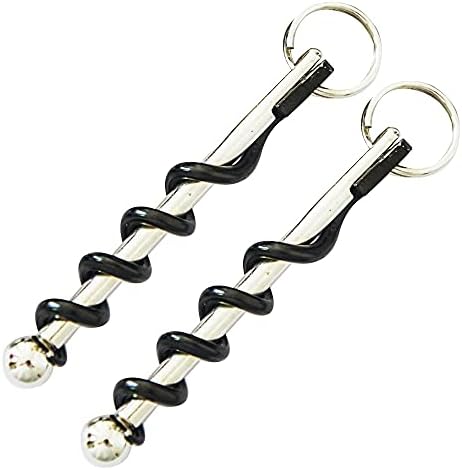 Multi-Tool Waiters Corkscrew Portable Red Wine Bottle Hinged Opener Set with Keychain
