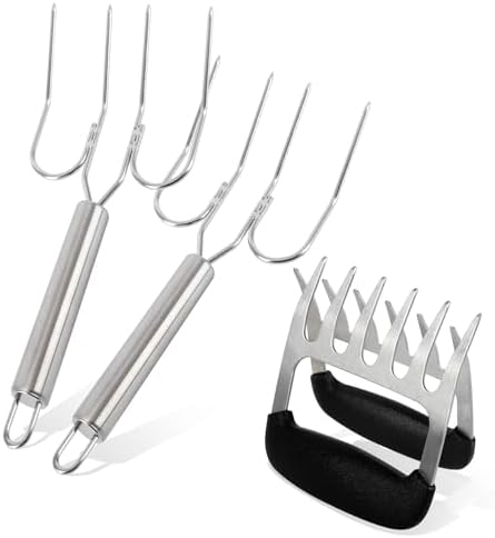 4 Pcs Turkey Lifter Forks And Meat Shredder Claws Set